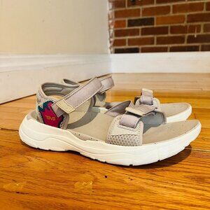 TEVA ZYMIC SANDAL GREY STRAPY HIKING WATER SPORT SHOE WOMENS US 11